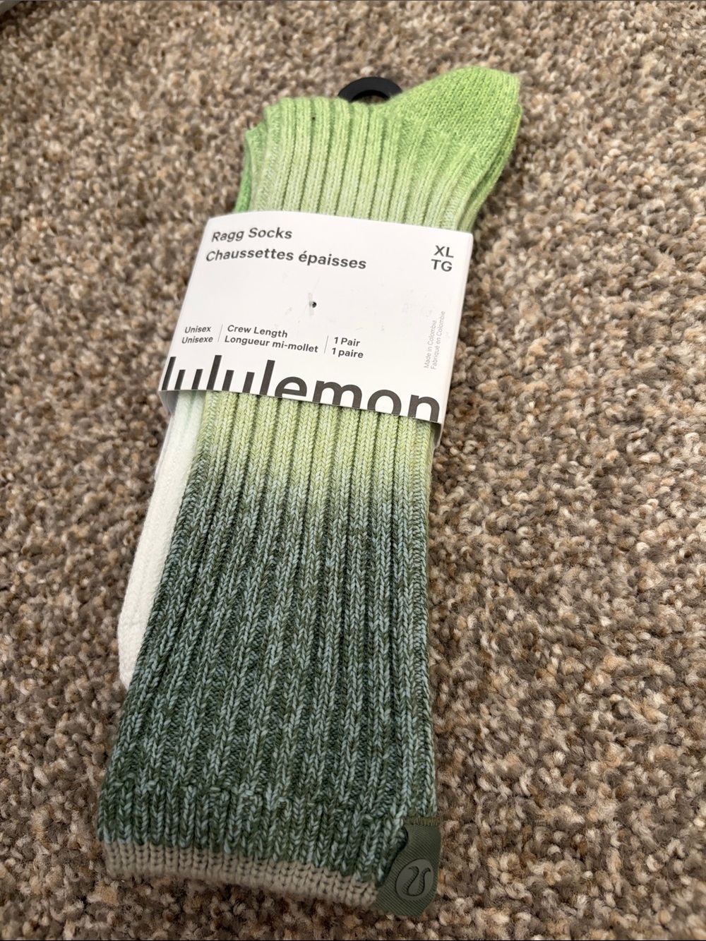 lululemon athletica Green Gradient Ragg Crew Socks
